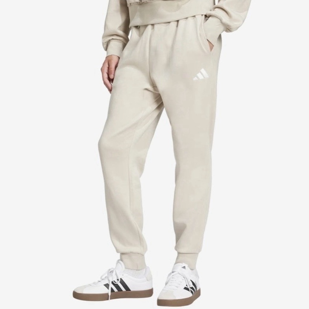 Adidas Beige Essentials Feelcozy Fleece Pants Men's Size 2XL Multi Sport IN6078